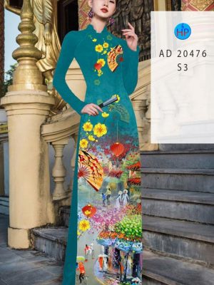 Vải Áo Dài Phong Cảnh Tết AD 20476 29